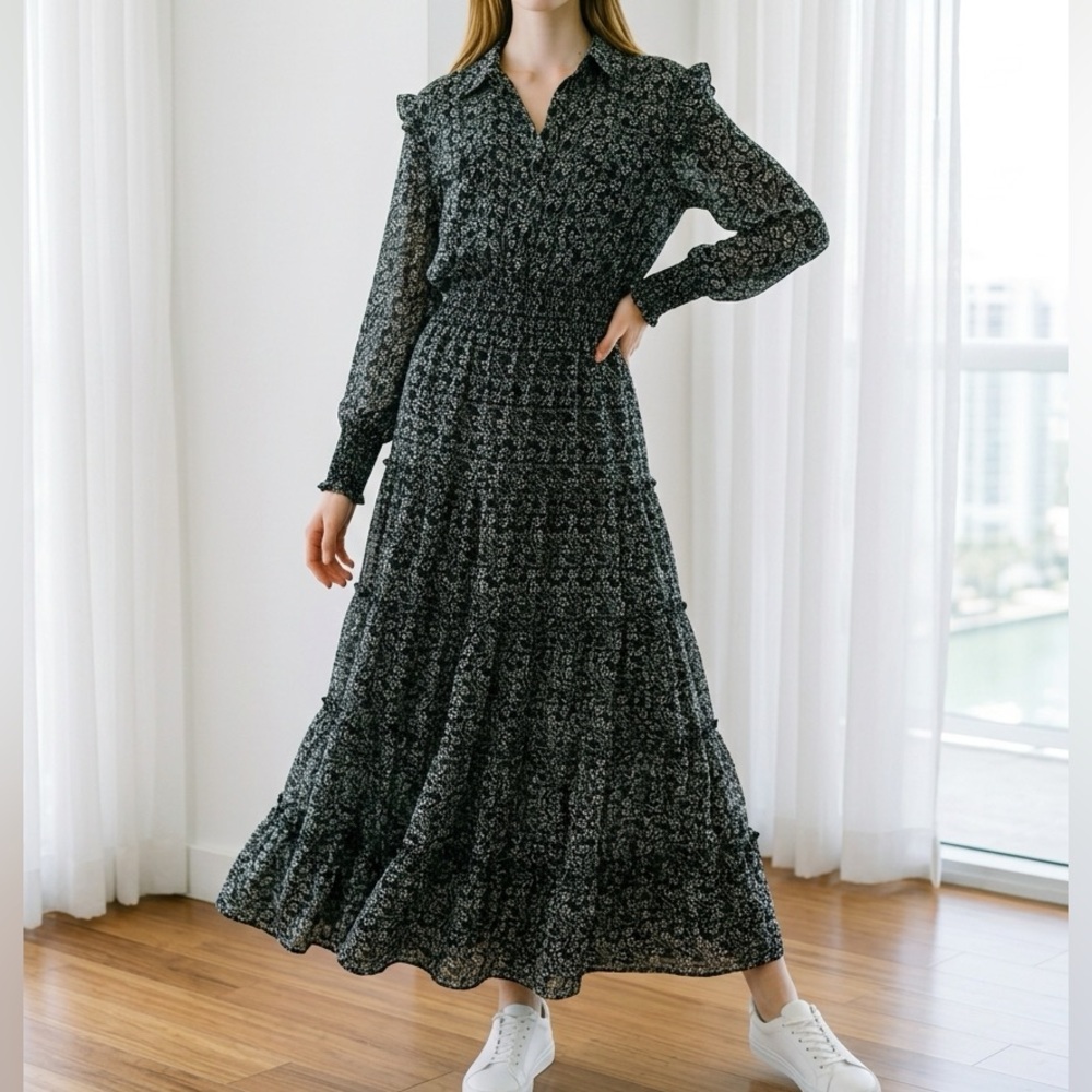 MISA AYDENIZ DRESS Sapphire Ditzy